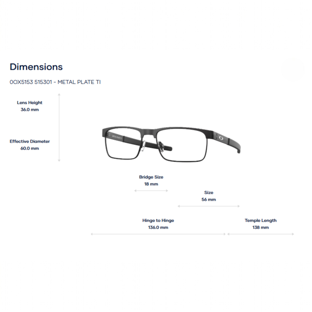 Gọng Kính Oakley 0OX5153 Metal plate ti – Tem Chính Hãng Luxottica