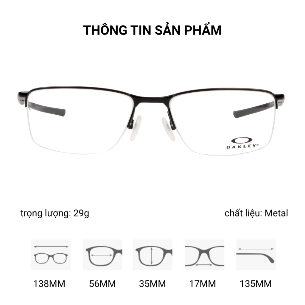Oakley 0OX3218 Socket 5.5 Gọng Kính Nửa Gọng – Tem Chính Hãng Luxottica