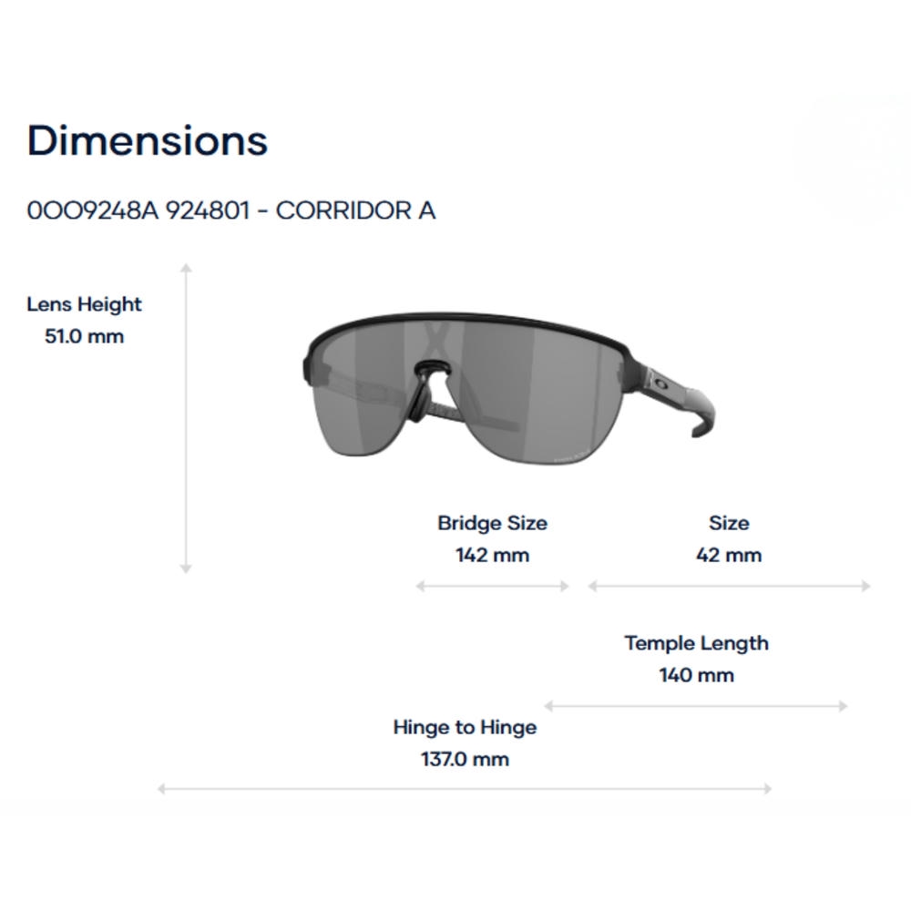 Oakley Corridor a 0OO9248A Kính Mát Thể Thao Nửa Khung – Tem Chính Hãng Luxottica