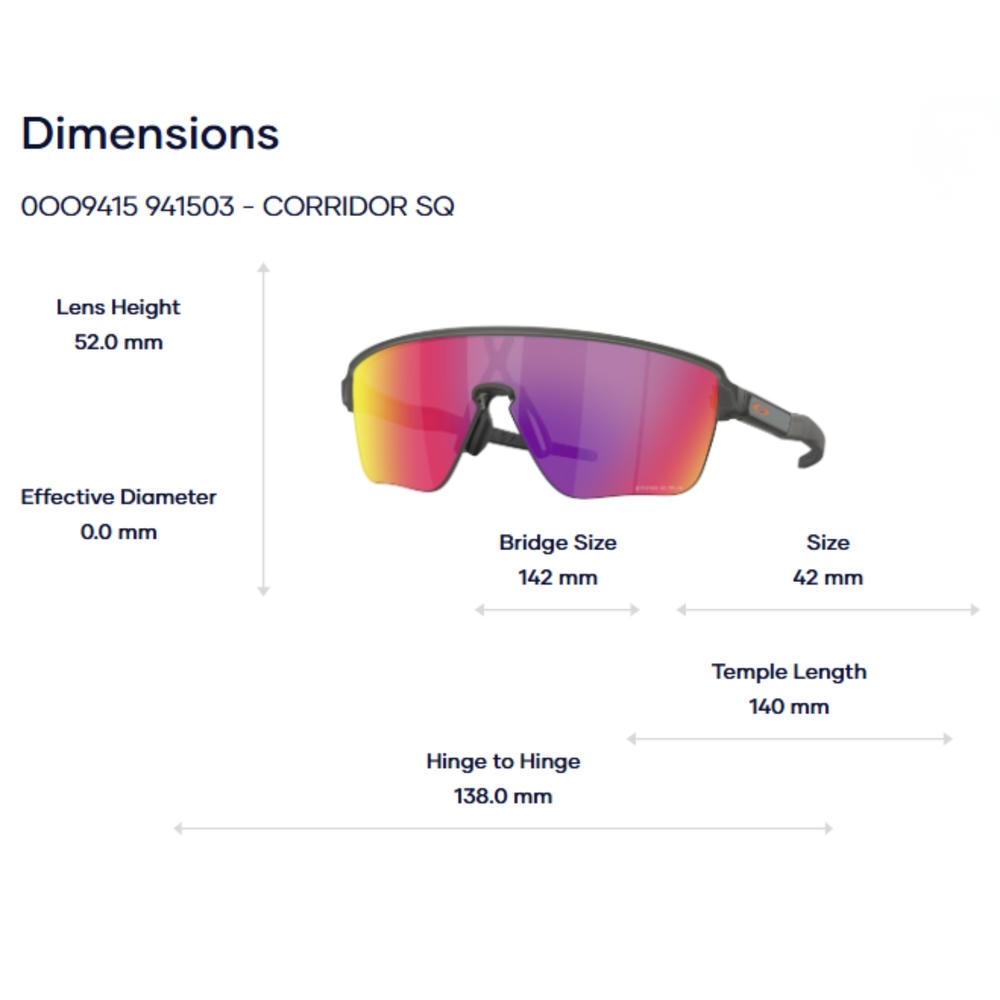 Oakley Corridor Sq 0OO9415 Kính Mát Nửa Khung – Tem Chính Hãng Luxottica