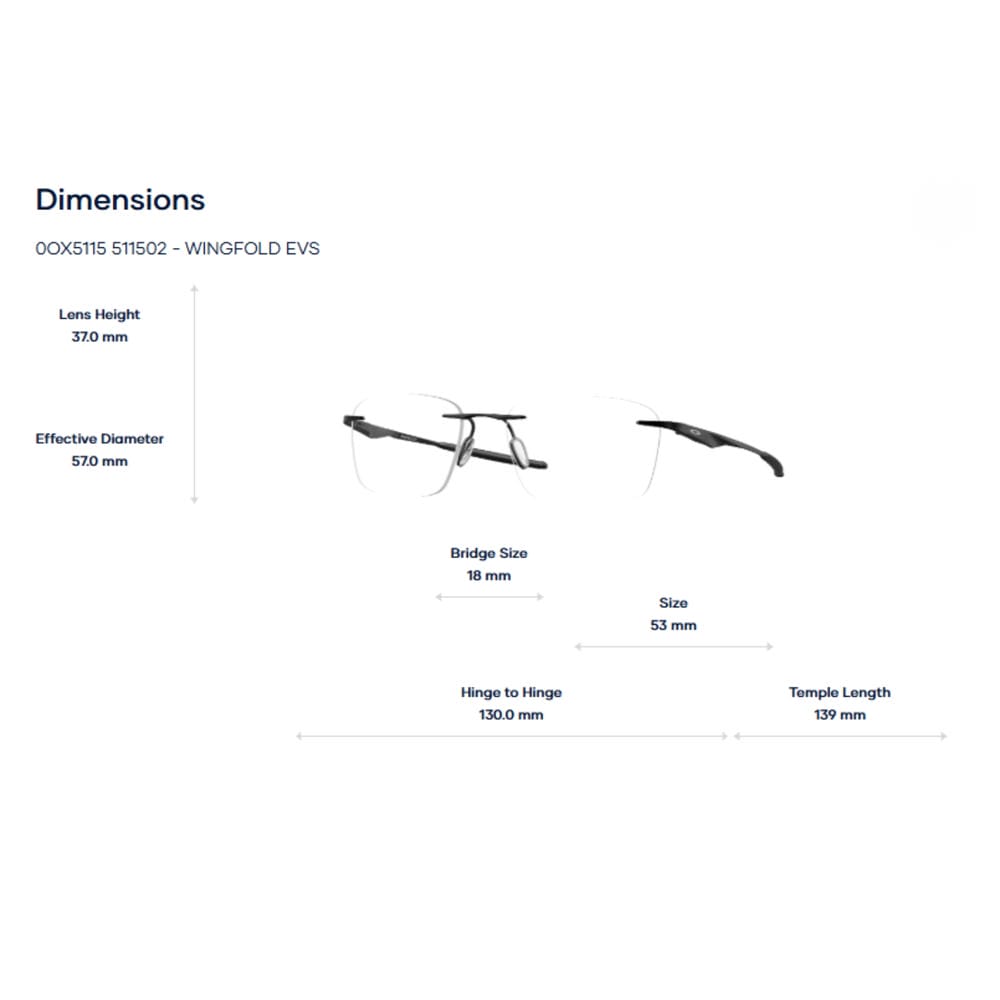 Gọng Kính Không Viền Oakley Wingfold evs 0OX5115 – Tem Chính Hãng Luxottica
